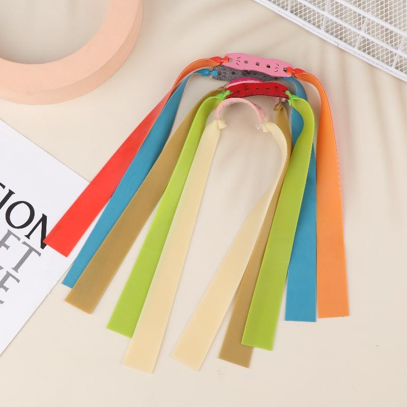 10Pcs Large Slingshot Hunting Powerful Flat Rubber Band 0.8/1mm High Elasticity