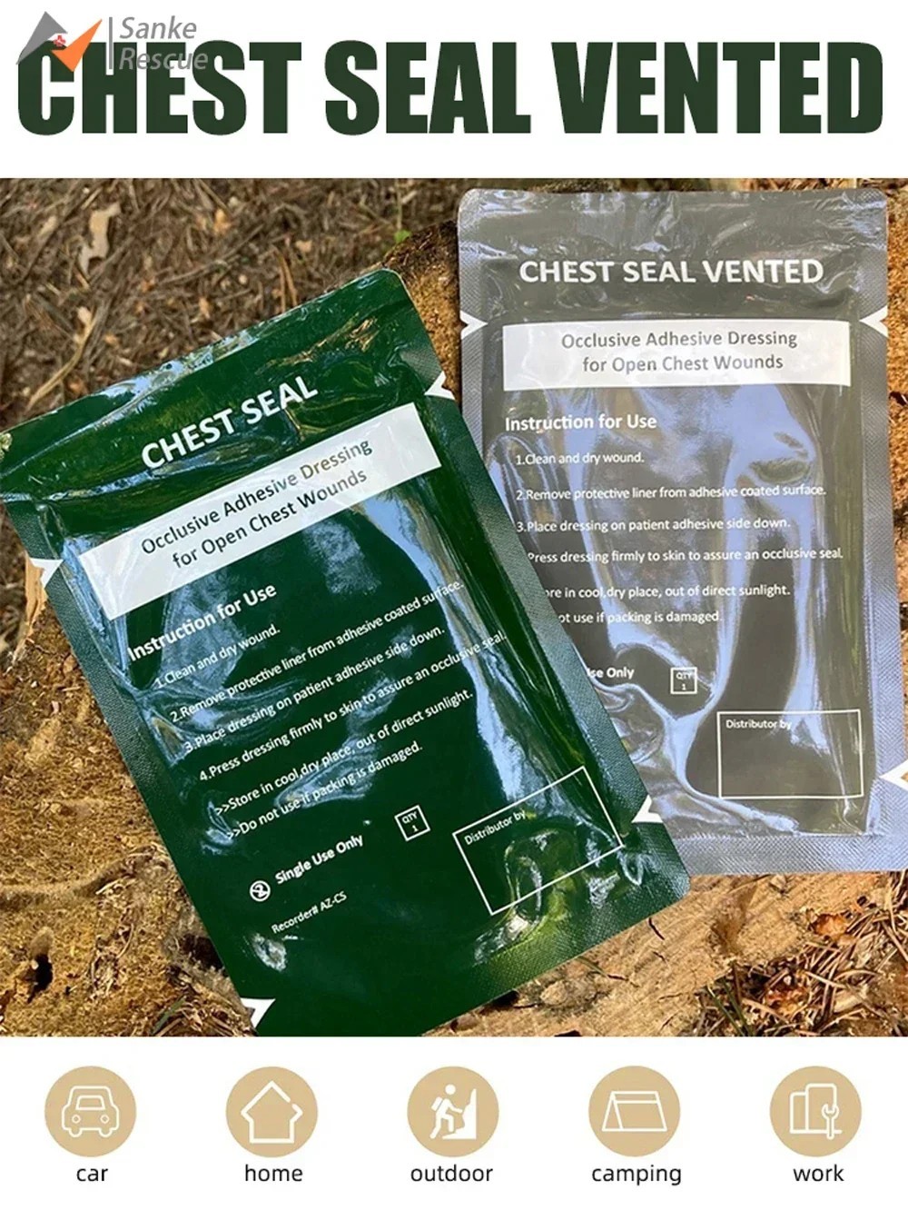 Vent Chest Seal Life-Saving Wound Care for Emergency or Tactical Situations Adva
