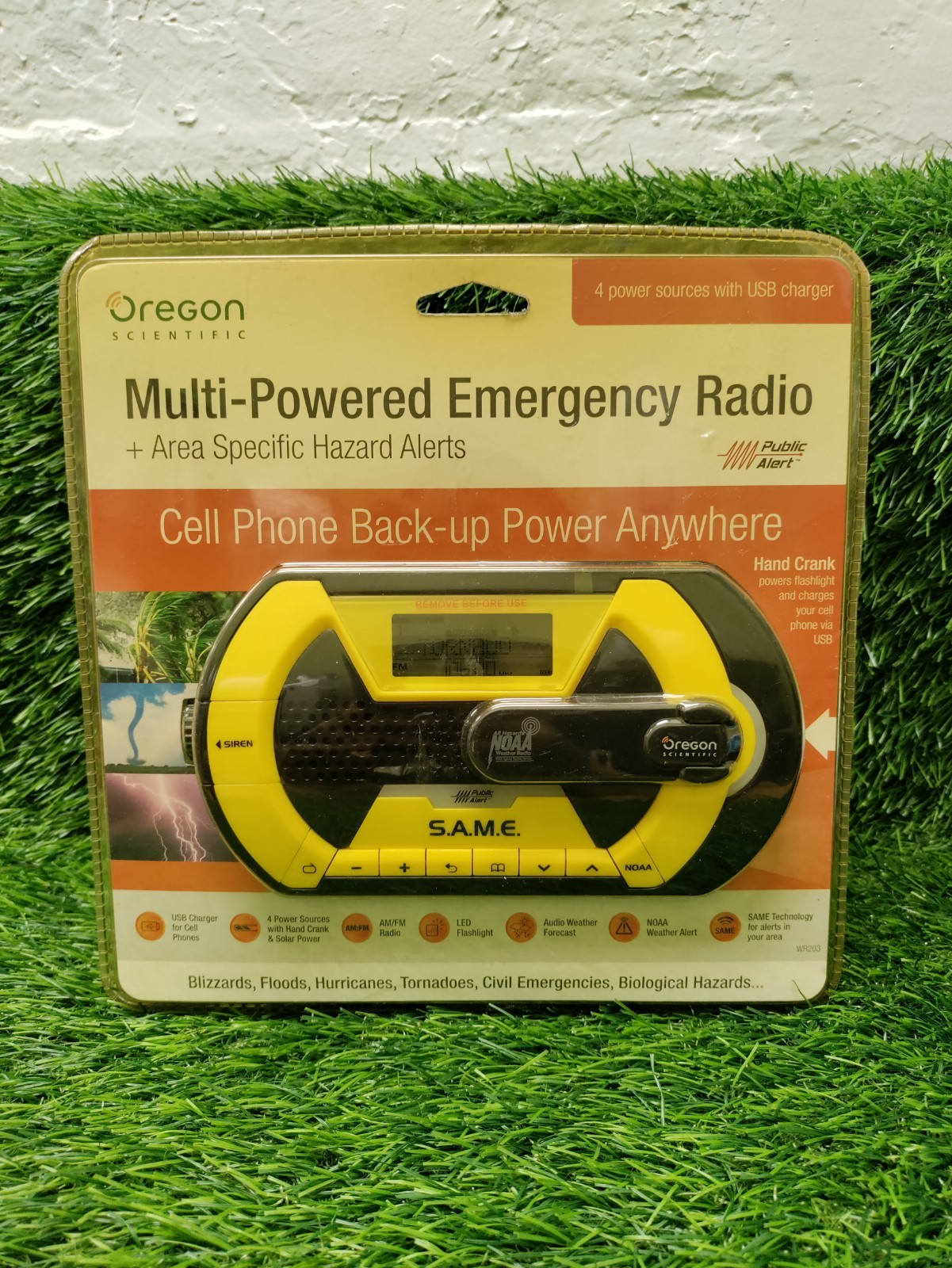 Oregon Scientific WR203 Multi-Powered Handheld Emergency Weather Radio Sealed
