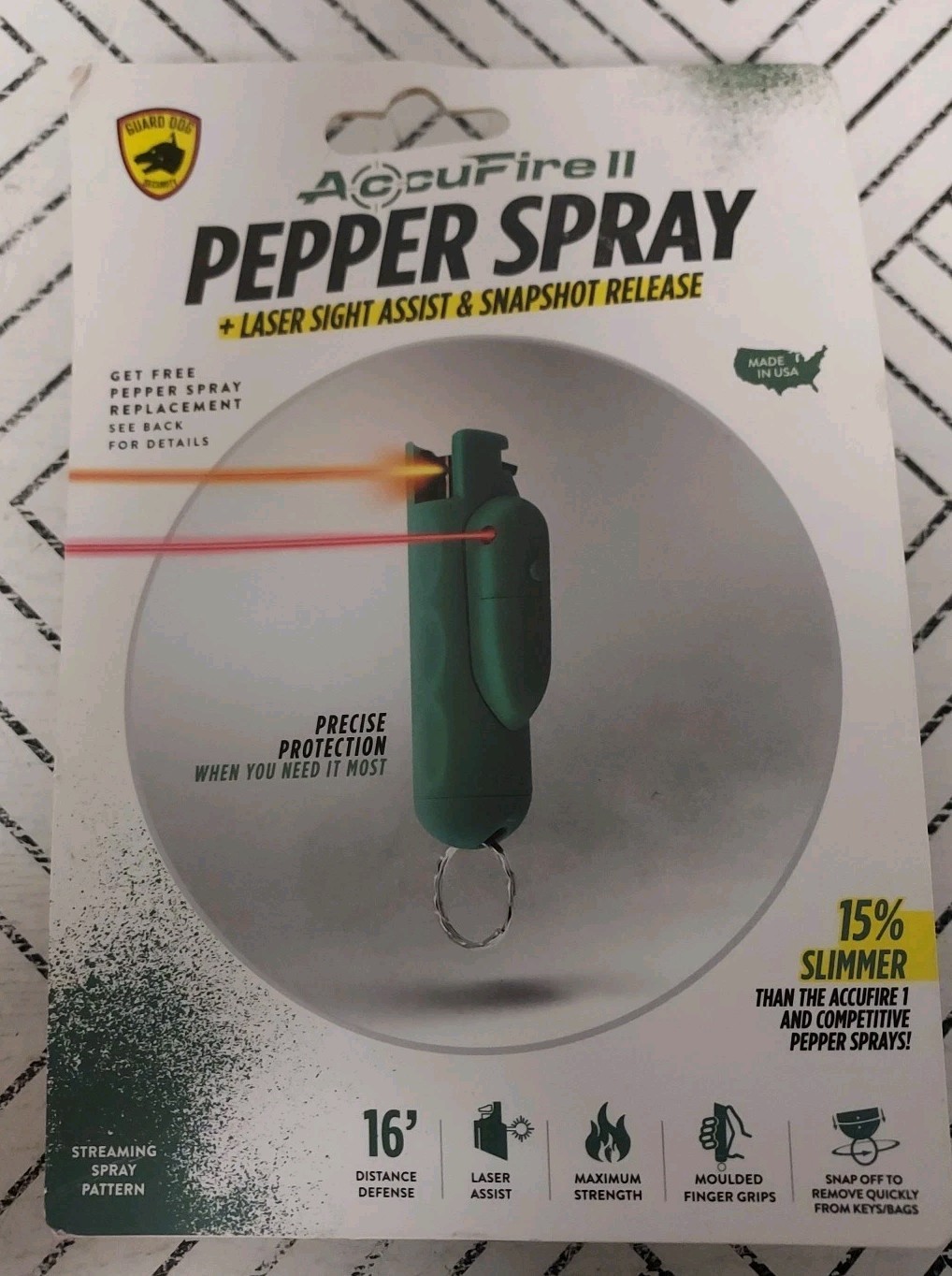 🥥 Guard Dog Accufire Pepper Spray + Laser Sight Assist🆕️LOT OF 2‼️
