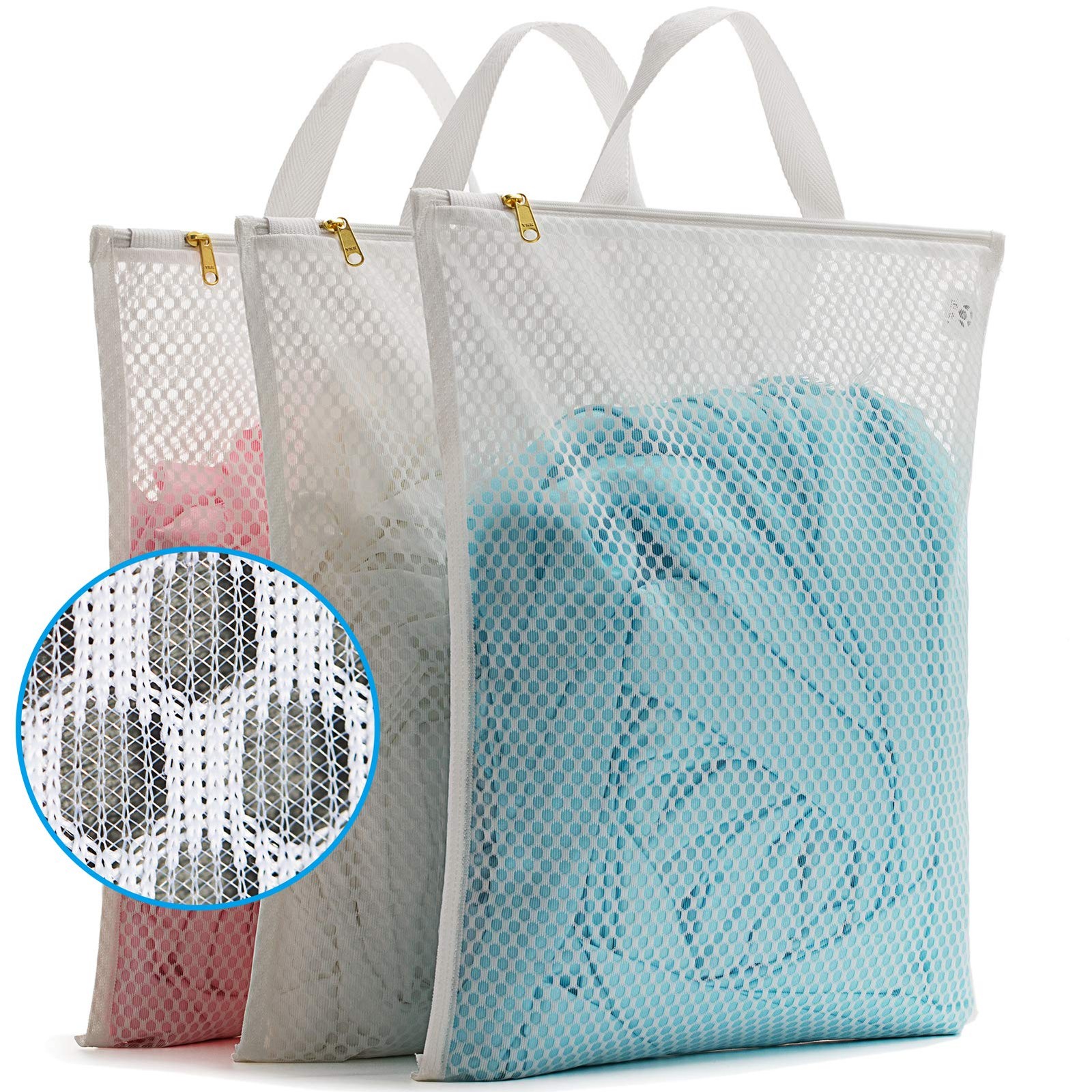Tenrai Laundry Bag Mesh Wash Bag，Use YKK TS-SB-YKK-3L-QS14, TS-SB-YKK-3L-QS14