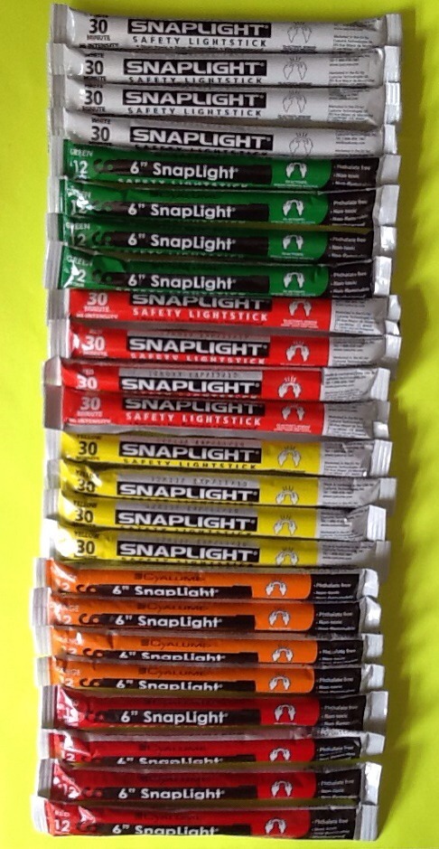 24 Muti Color Pack Cyalume Lightsticks Camping Emergency Survival Blackouts EMP