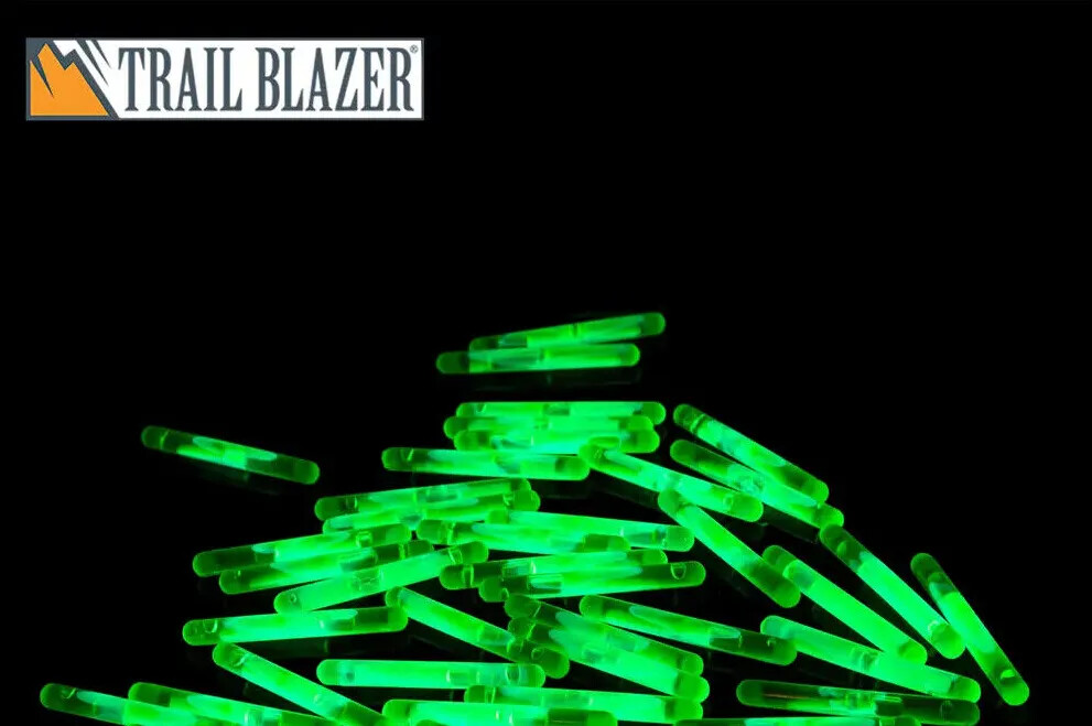 Trailblazer Bug Out Mini Tracking Glowstick 25pk Green. 1.5″ Length. Ships Free.