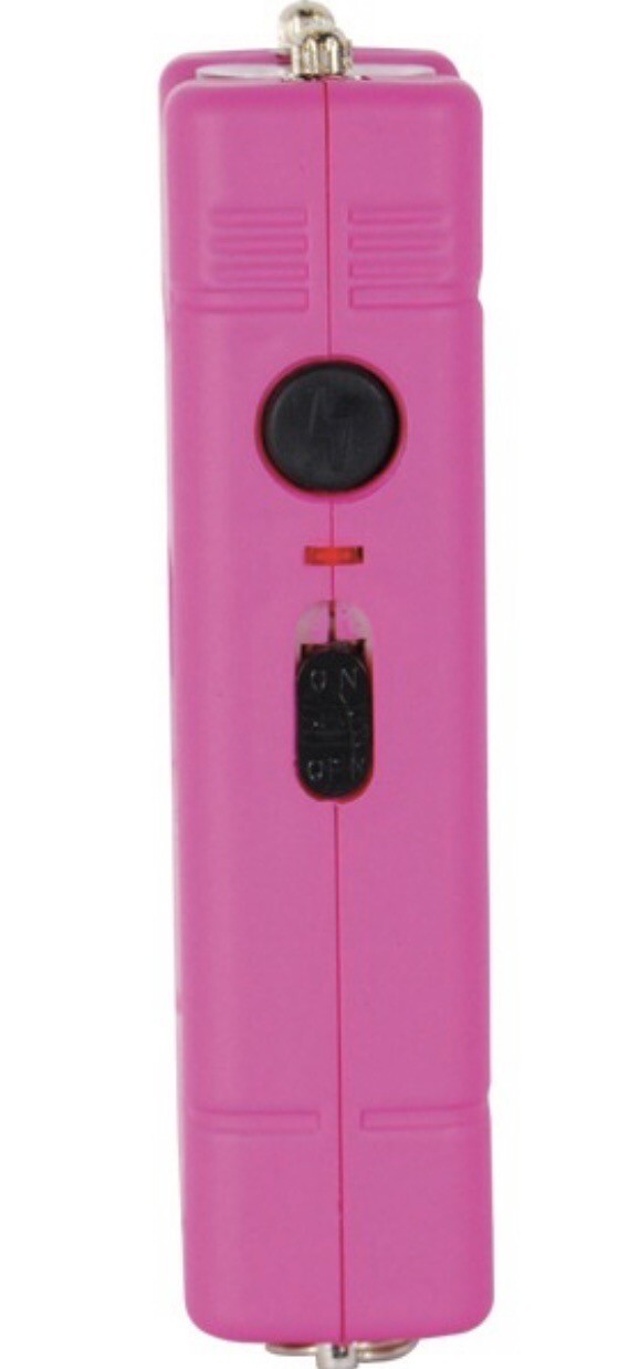 MINI Rechargeable Flashlight Stun Gun Pepper Spray Combo Women Self Defense