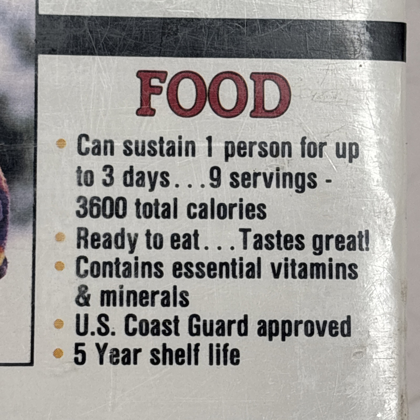 The Ark III Food Water Survival Kit 3 Day New Factory Sealed – Made in the USA