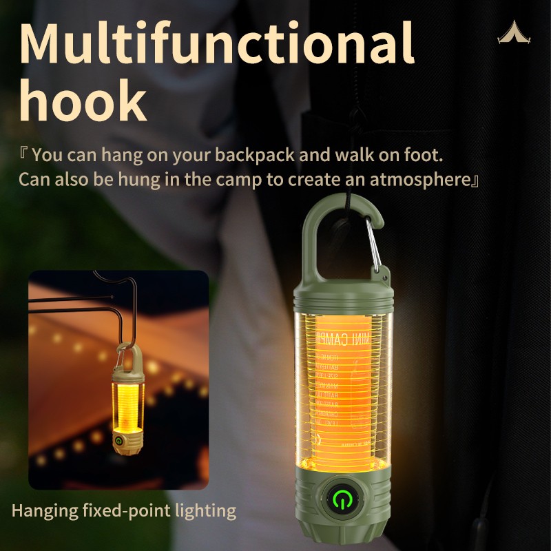 Outdoor Camping Essential Multi-Source Hook Mini Portable Camping Lamp