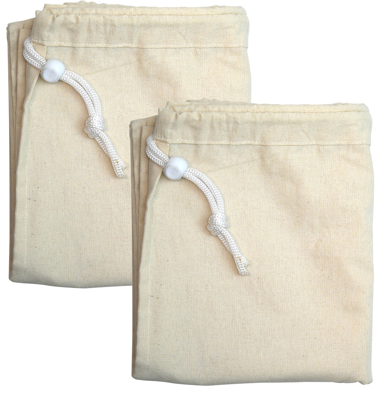 Simple Houseware Extra Large Natural Cotton Laundry Bag, 2 Pack,