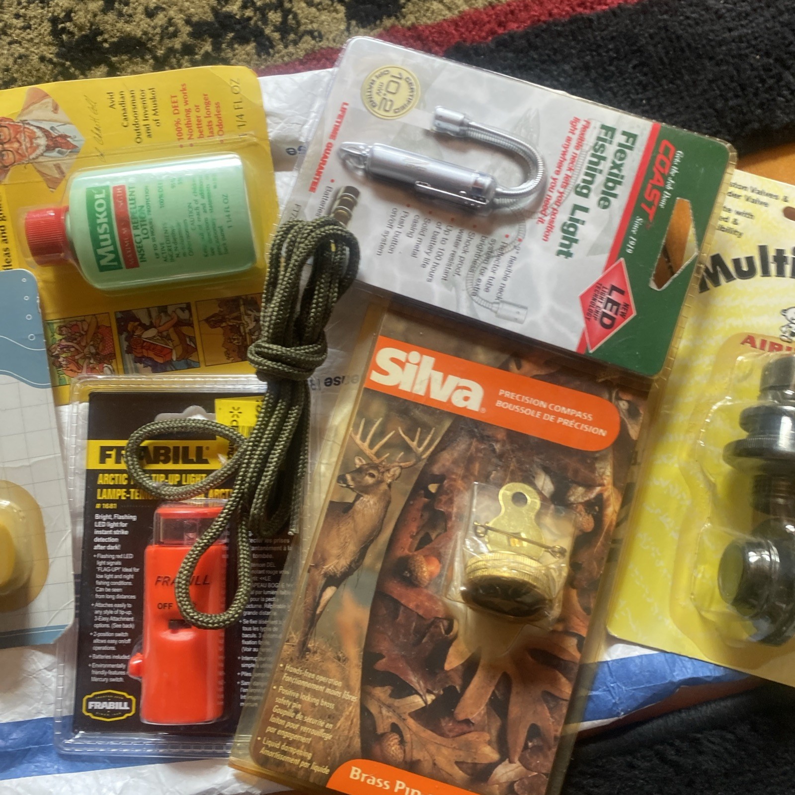 Lot Camping,Car,Hiking,compass, firestarter, snake bite mosquito Light CL7