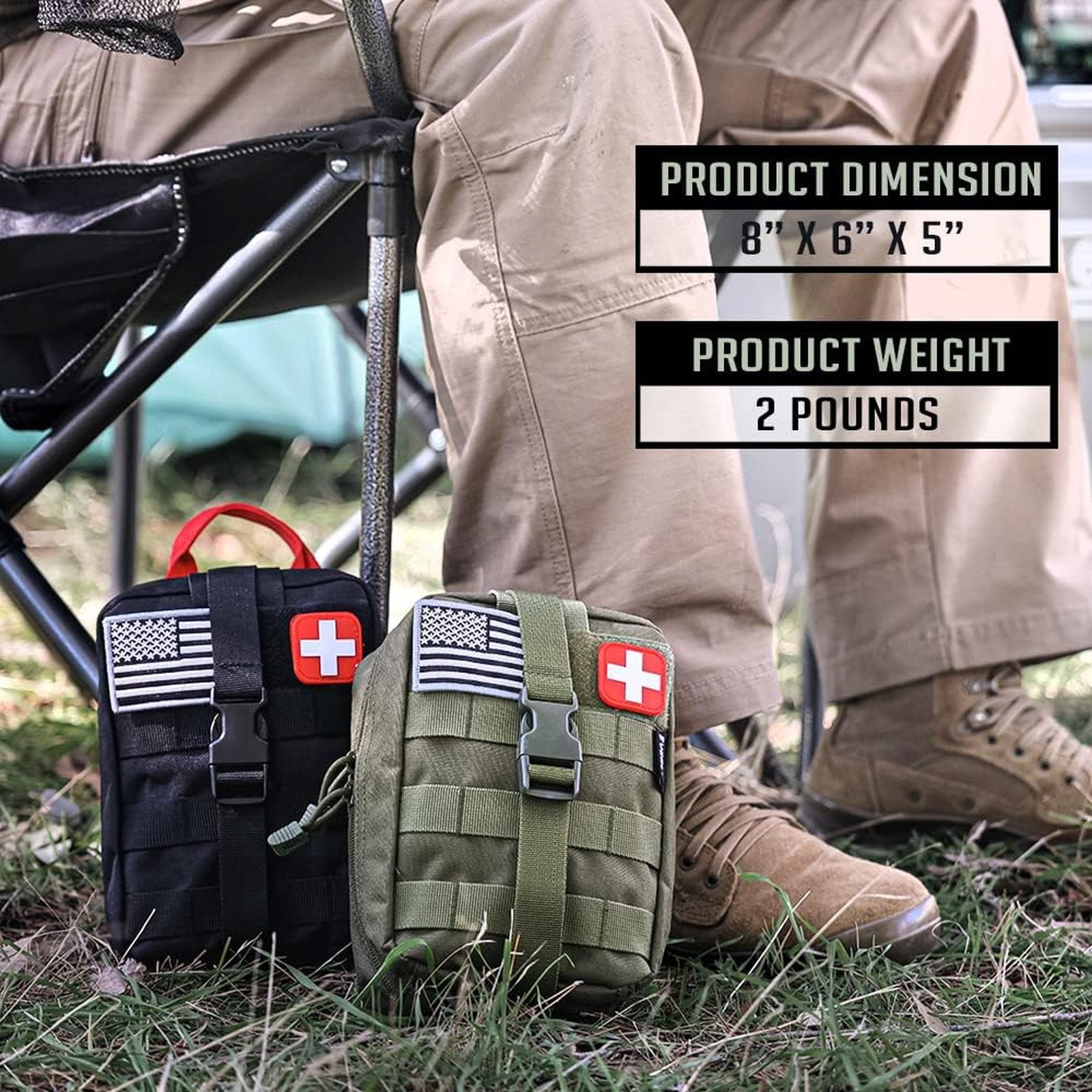 First Aid Survival Kit 250 Pieces Molle Pouch Emergency EMT Gear Camping Hiking