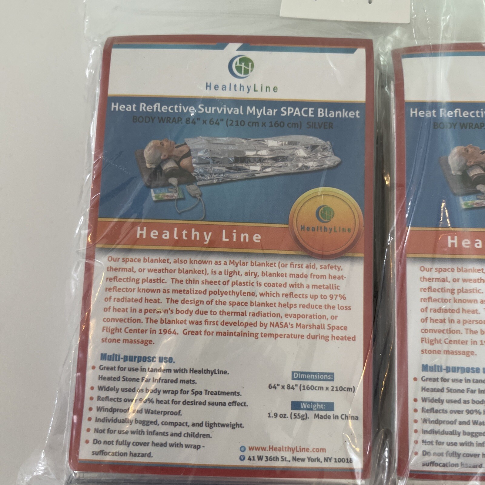 6 PACK EMERGENCY FOIL BLANKET/SURVIVAL/INSULATING/MYLAR/THERMAL HEAT/HEALTHYLINE
