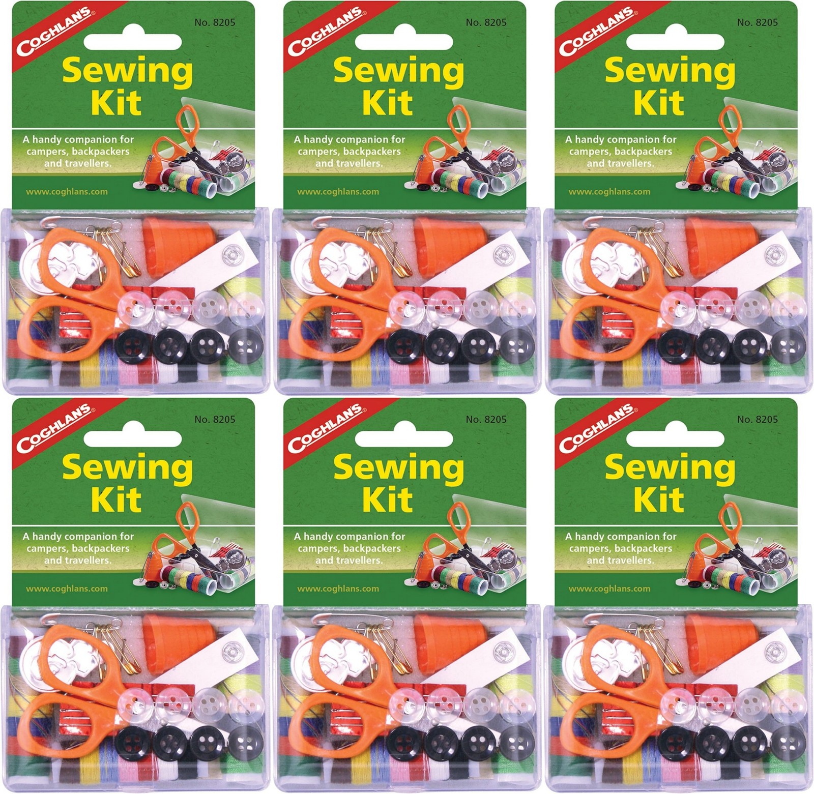 Coghlan’s Sewing Kit 26-Piece Emergency Clothing Repair Kit for Camping (6-Pack)
