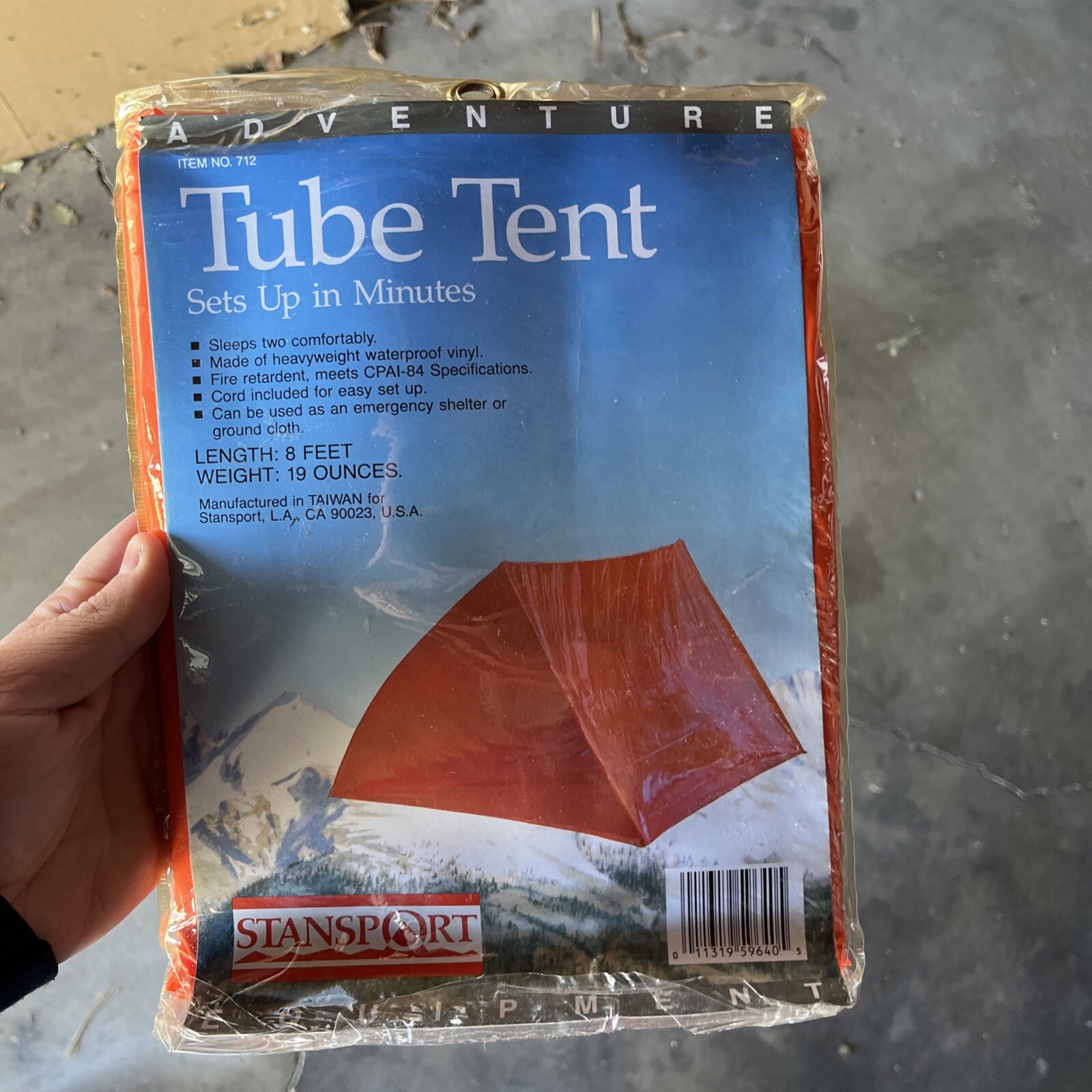 Stansport Outdoor Vinyl Tube Tent Camping/Hiking Emergency Survival Shelter