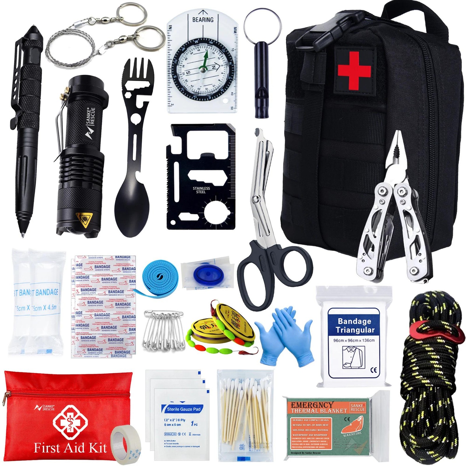 Survival First Aid Kit – Molle Emergency Bag for Camping, Hiking, Edc, Ifak
