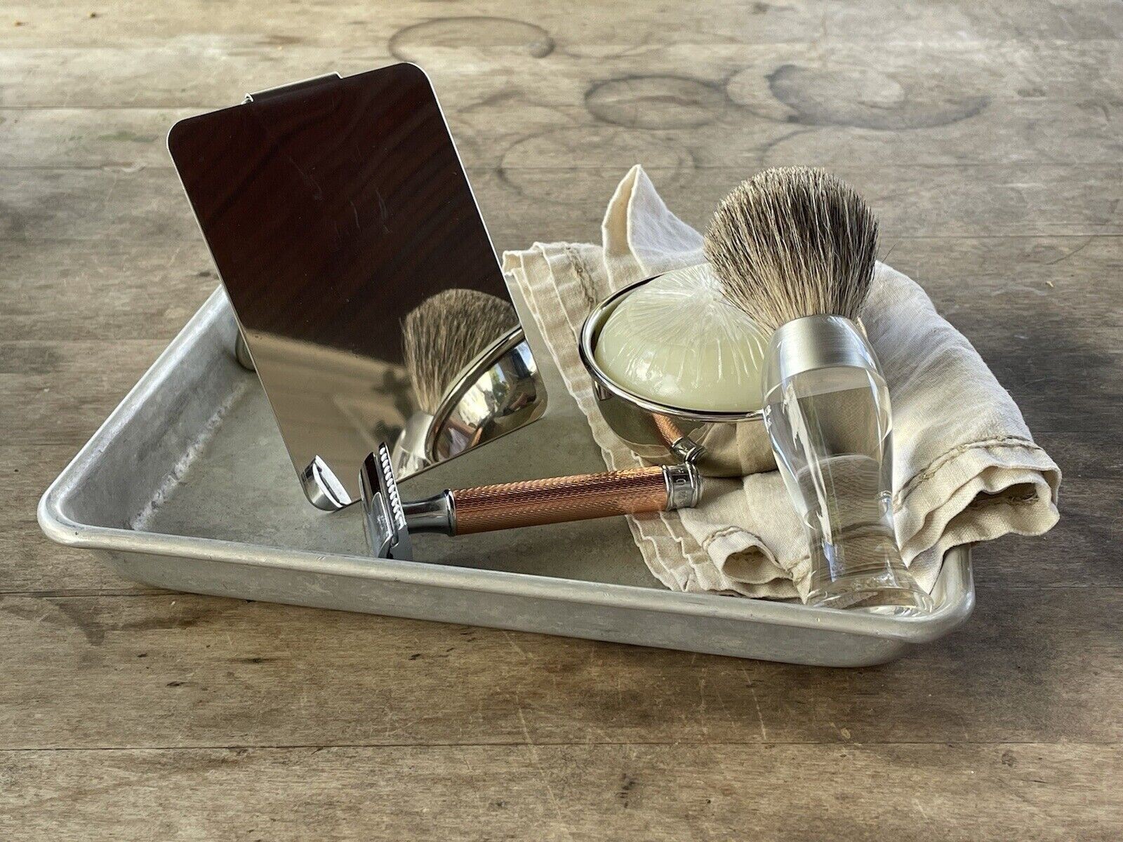 Signal Mirror Vintage Camping Stainless Steel Emergency Bushcraft Gear Shaving