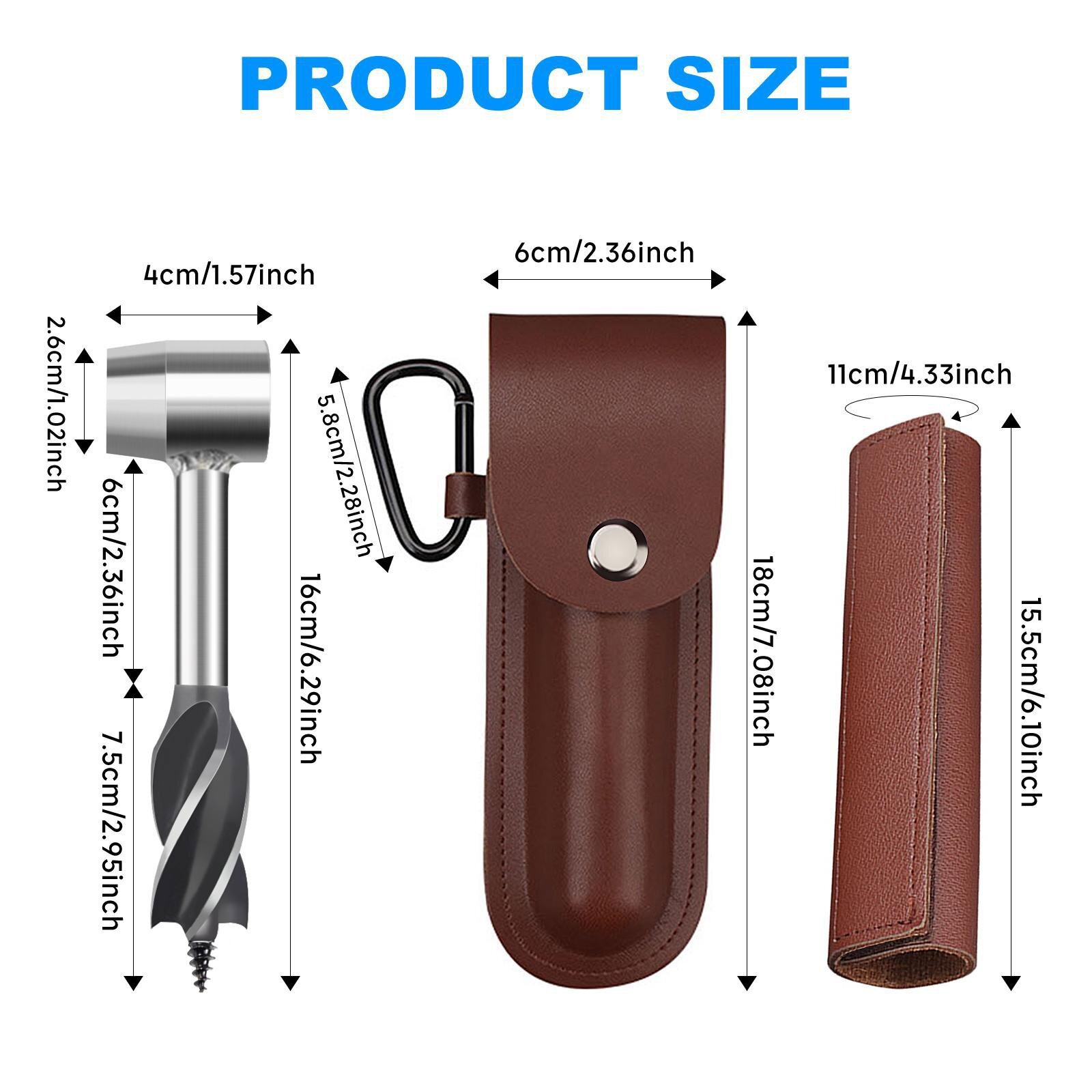 Outdoor Survival Tool Wood Drill Manual Hand Auger Wrench for Bushcraft Settlers