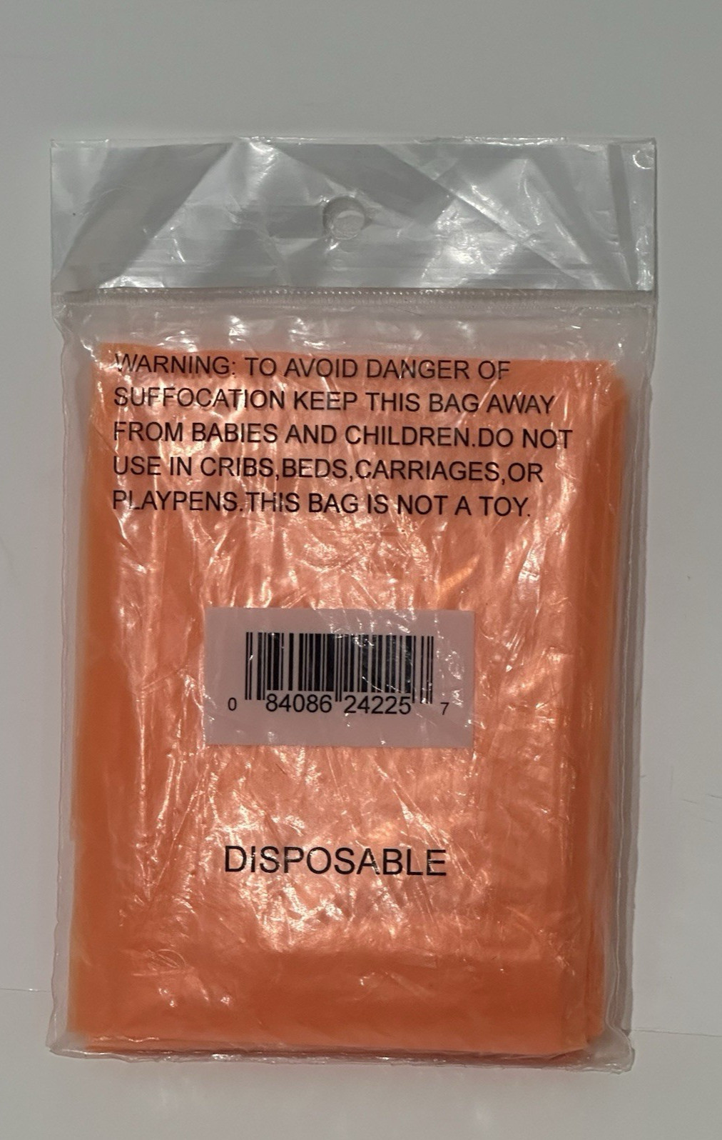 Coleman Emergency Poncho 100% Waterproof 025 mm PE Disposable Orange SEALED