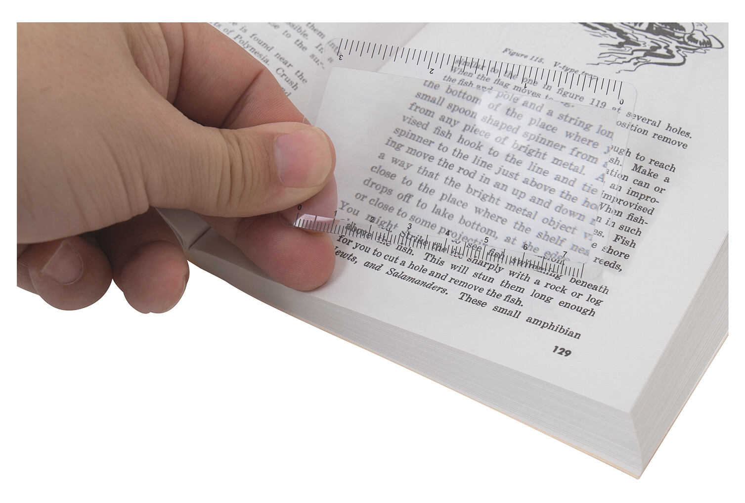 Rothco Survival Magnifying Card And Ruler Lightweight & Flexible 3 1/4″ x 2 1/8″