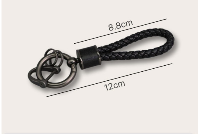 Premium Bear Car Keychain Leather Strap Bag Charm Luxury Black & Gold Gift New