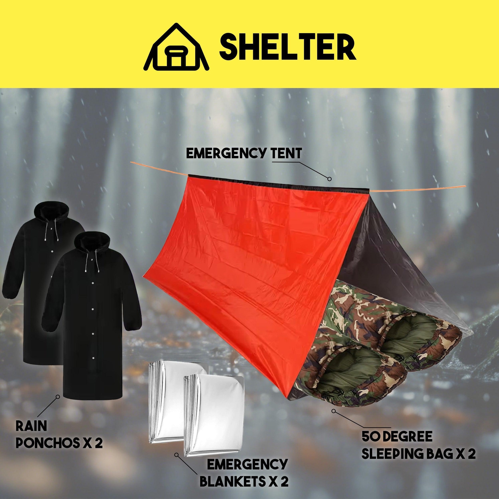 Premium 72 Hour Survival Backpack Kit – Upgraded Bug Out Kit w/ Survival Kits