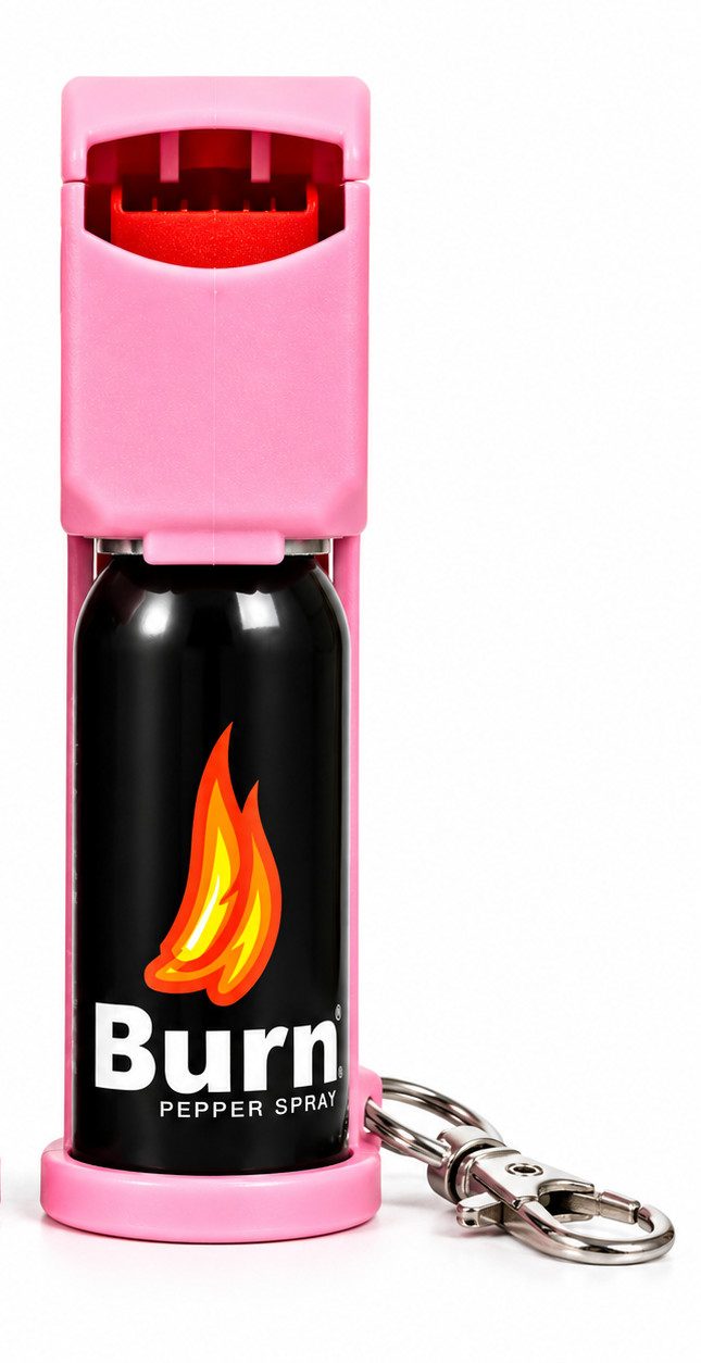 3 Pack Burn Pepper Spray Keychain for Self Defense | Max Strength OC Spray Pink
