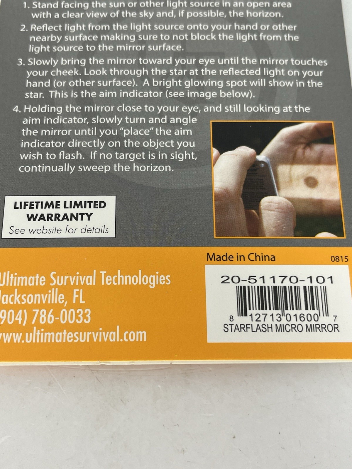 UST survival MICRO STARFLASH Signal device emergency equip disaster gear bugout