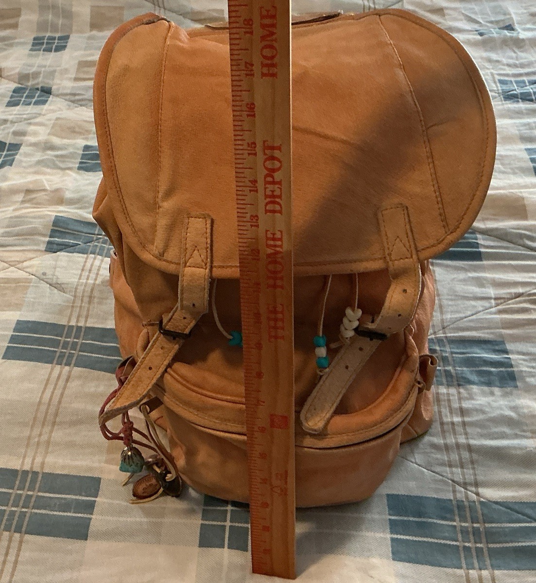 Tan Leather Backpack