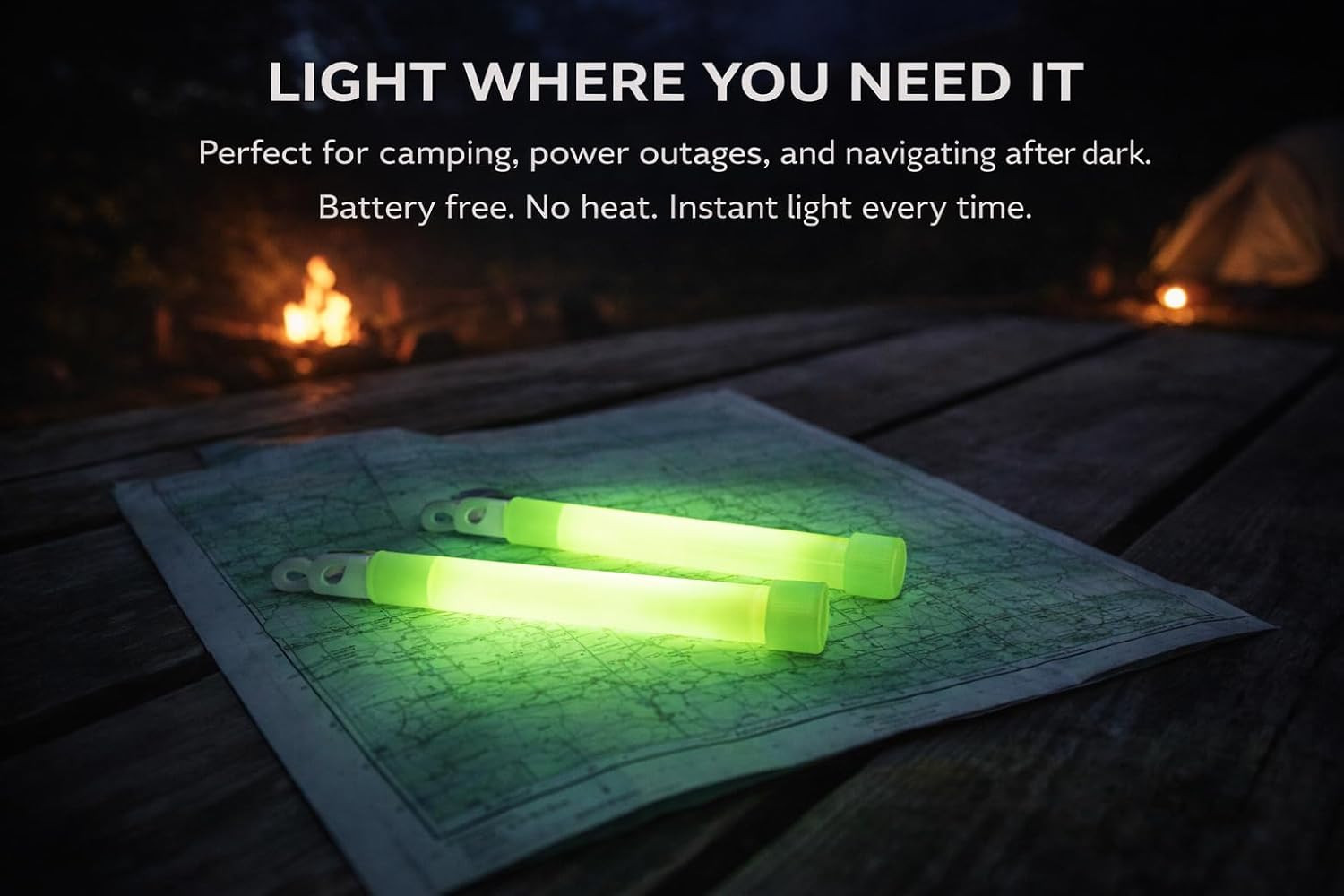 27217 8-Hour Emergency Lighsticks (2 Pack), Green