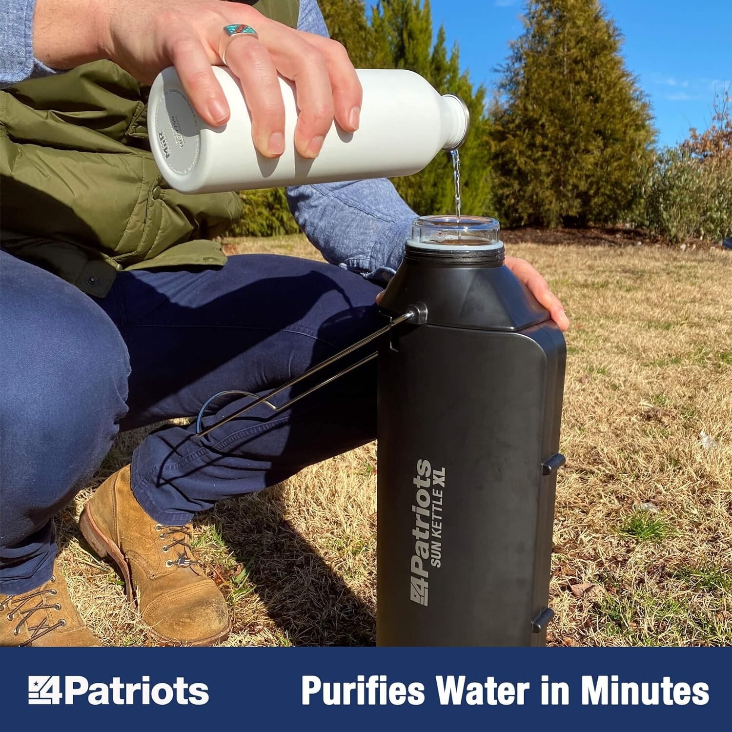 Solar-Powered Water Heater – Portable Thermos Flask for Camping & Backpacking