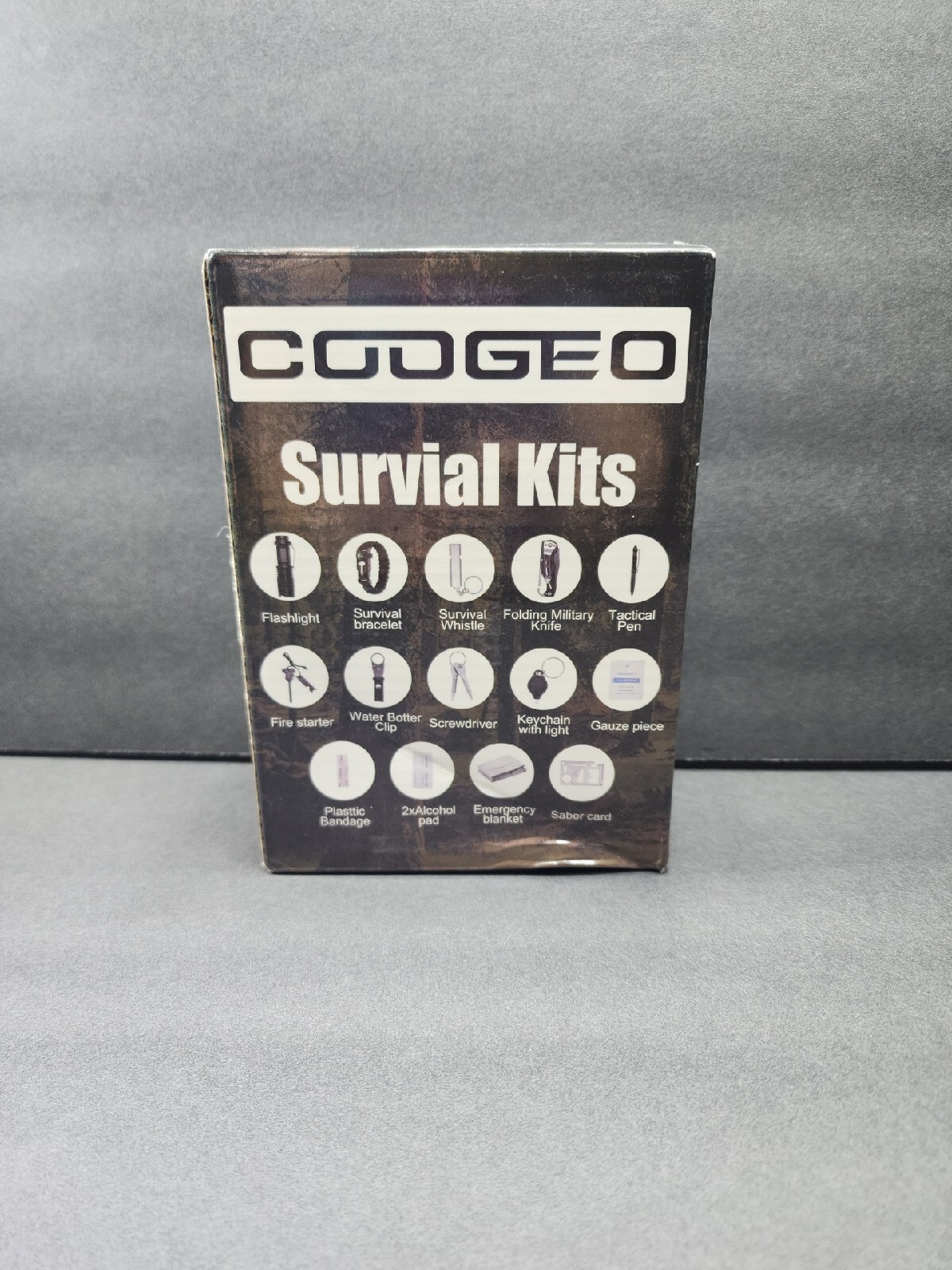 Coogeo Survival Kits 15 In 1 – Great Gifts for Men Dad Husband Camouflage, New