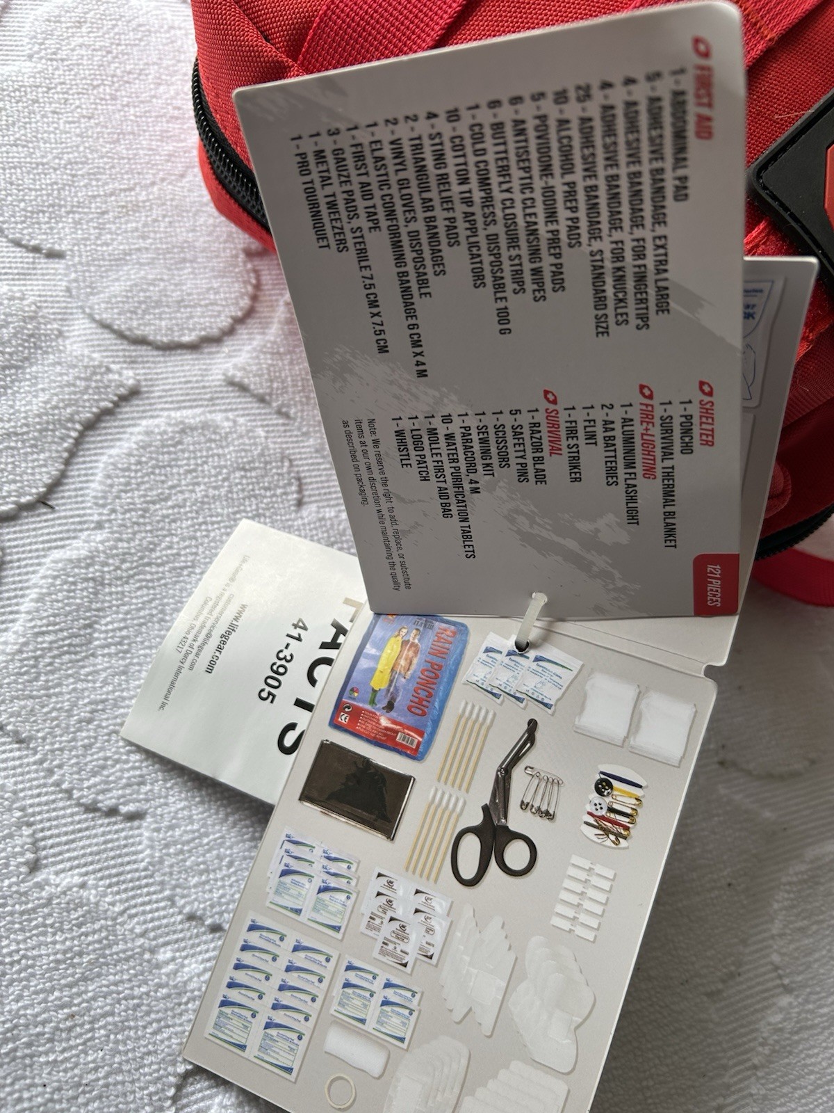 Life Gear First Aid + Survival Premium Tactical Kit