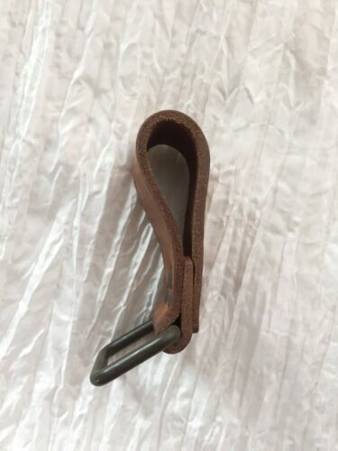 Vintage Leather Belt Loop Dangler Bushcraft Gear Holder Knife Saw Keys D RING