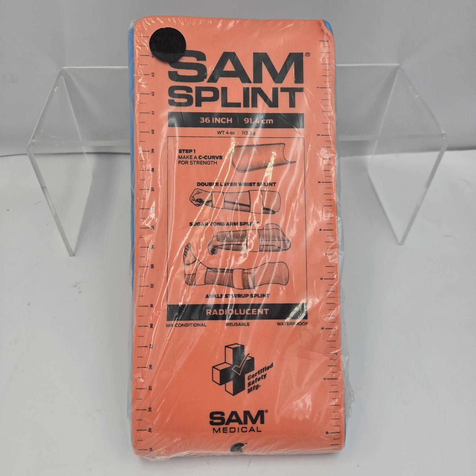 Sam Splint 36 Inch – Reusable Lightweight Waterproof Compact Versatile Med Kit