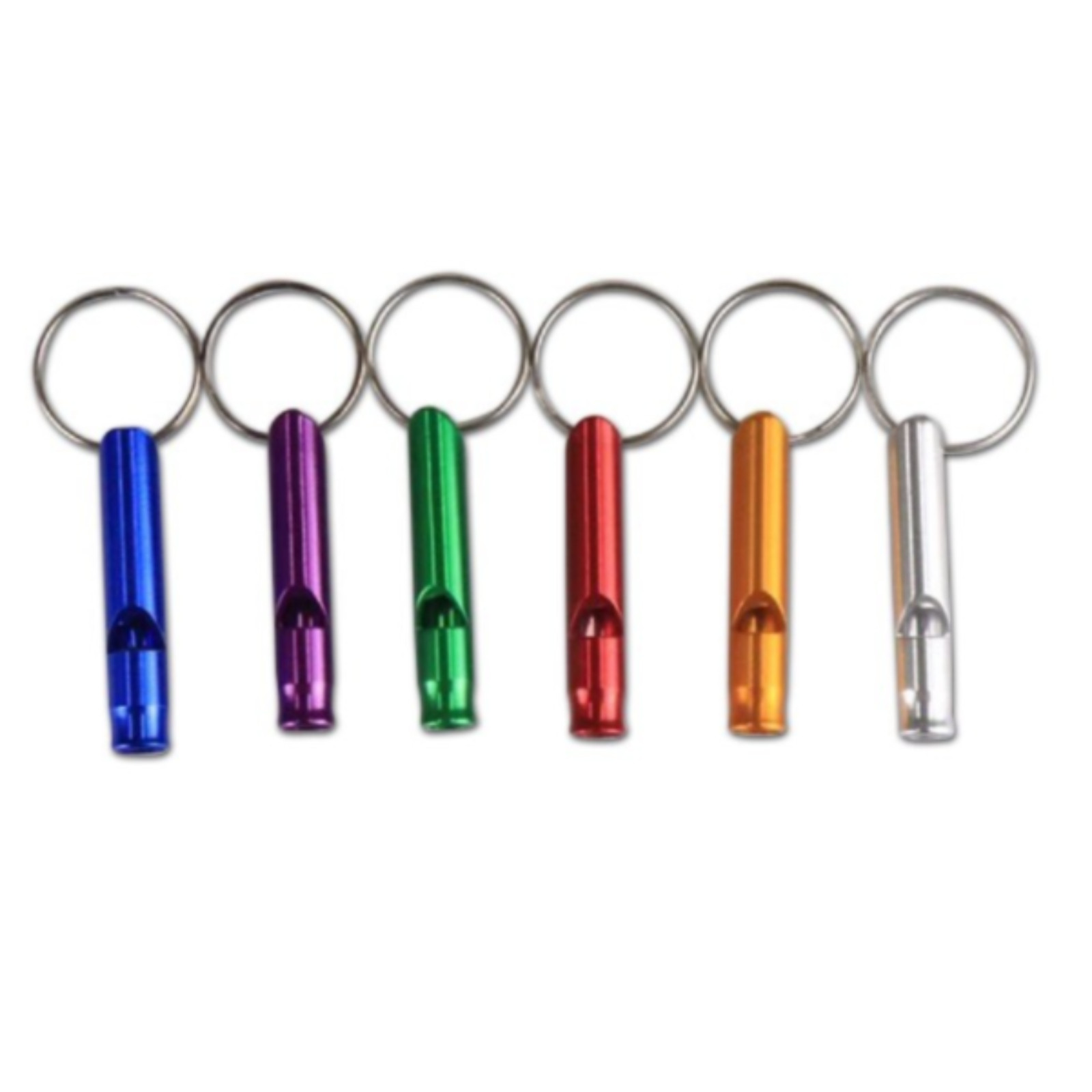 1-24pc Mini Survival Emergency Whistles Keychain Camping Hiking Outdoor Tool