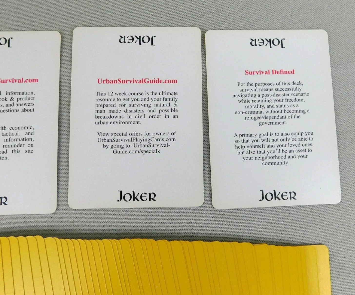 TWO New Sealed Decks Urban Survival Playing Cards Tips Secrets READ Description