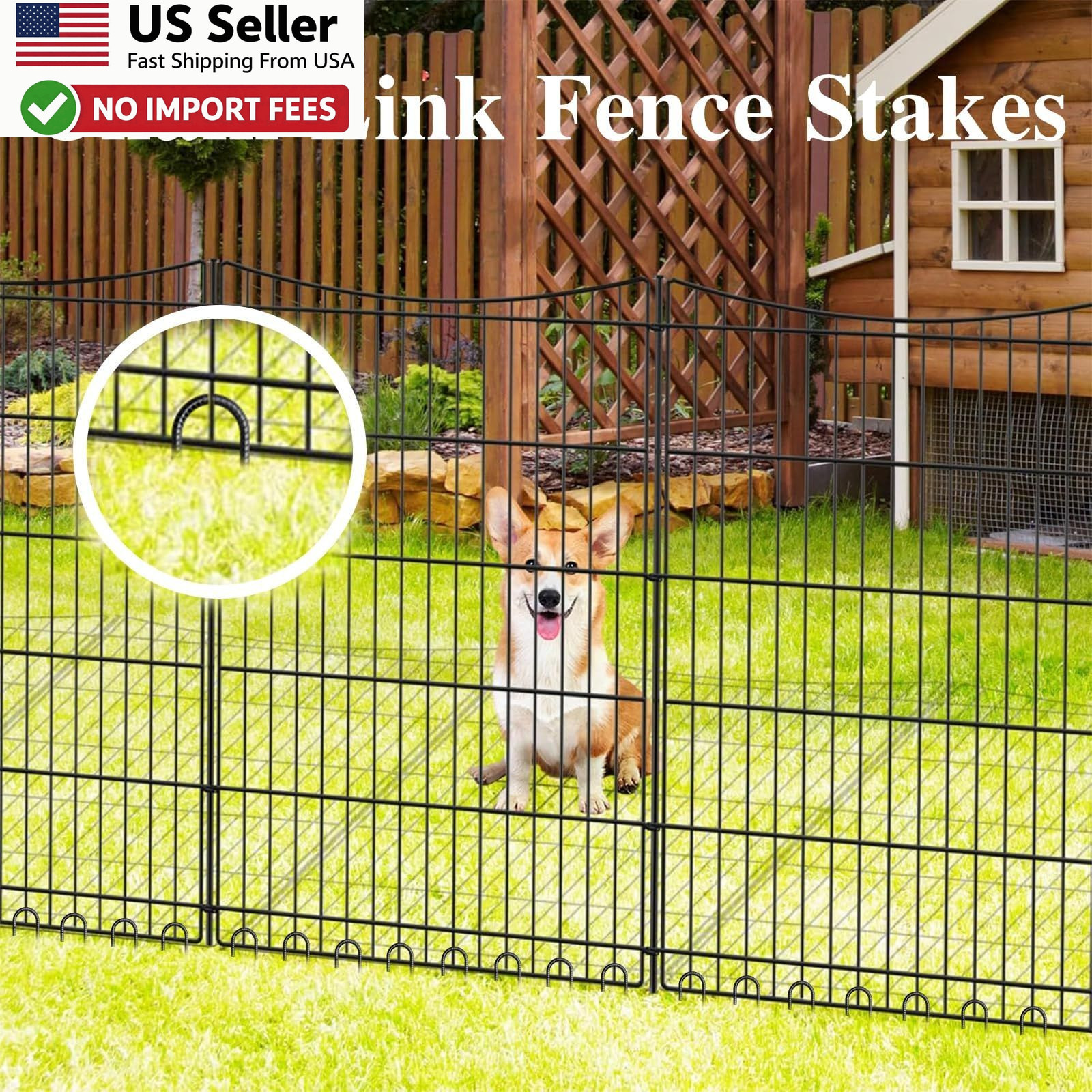 50 Pack 12 Inch J Hook Rebar Stakes Heavy Duty Galvanized Fence Anchors FROM USA