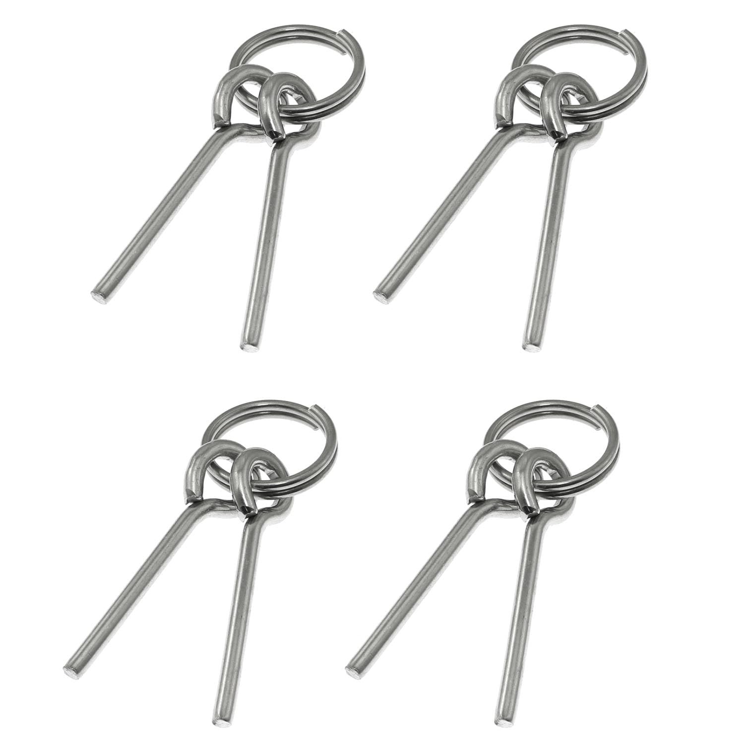4 Pcs Replacement Tent Grommet Pins 5mm x 50mm Double Needle Nail Ring Set