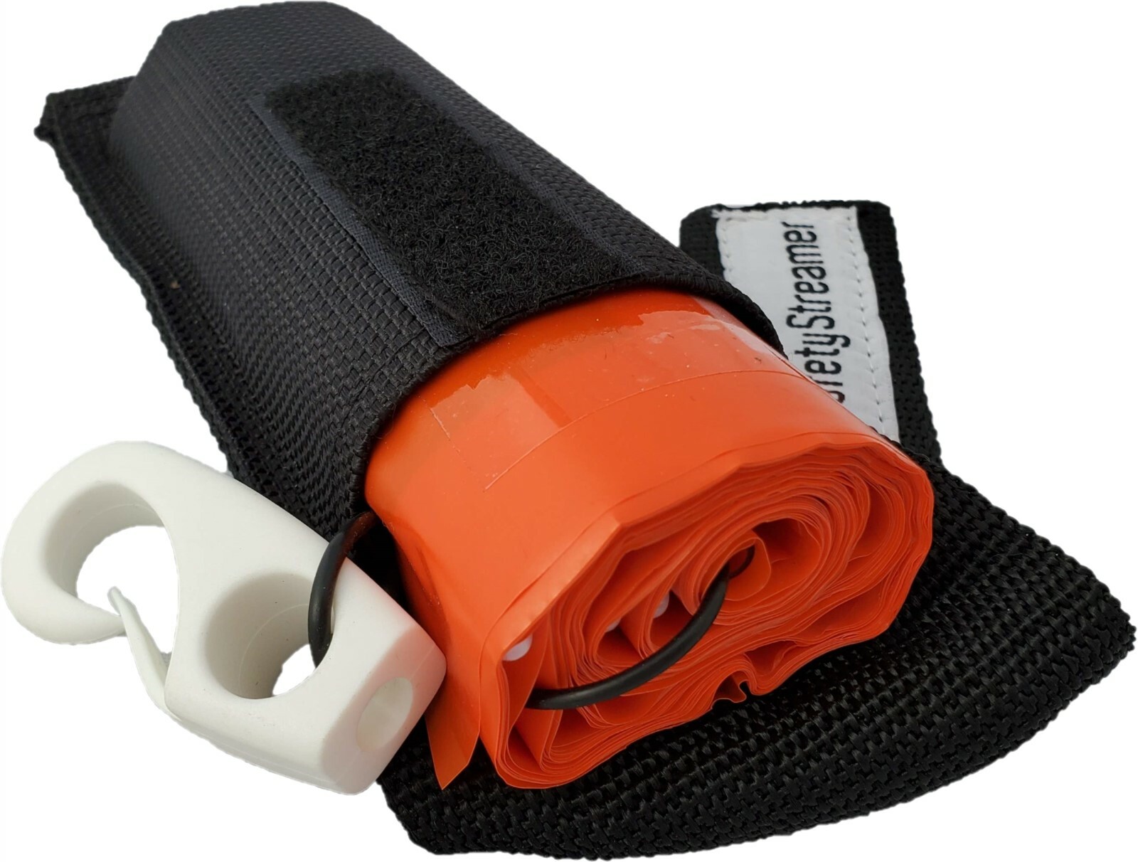 Safety Streamer 6″ wide 25′ long visible orange, recycled HDPE