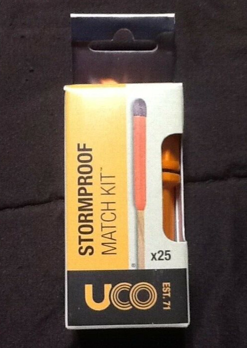 UCO Stormproof Match Kit: 25 Stormproof Matches, Extra Strikers, Waterproof Case