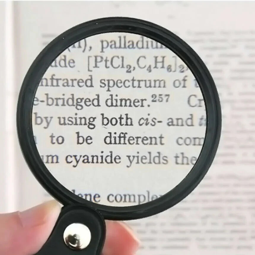 WHOLESALE LOT 24pc Folding Pocket Glass Lens 10x Magnifier Case Survival Outdoor