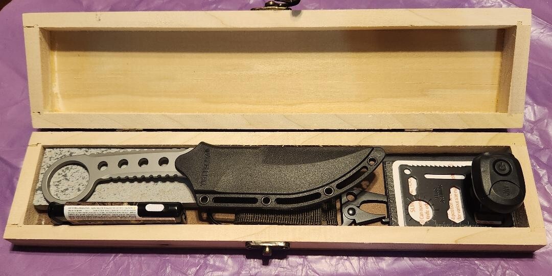 Outdoorsman Gift Set with Wooden Box, Sportsmans Gift, Mans Gift, 7 Piece Set