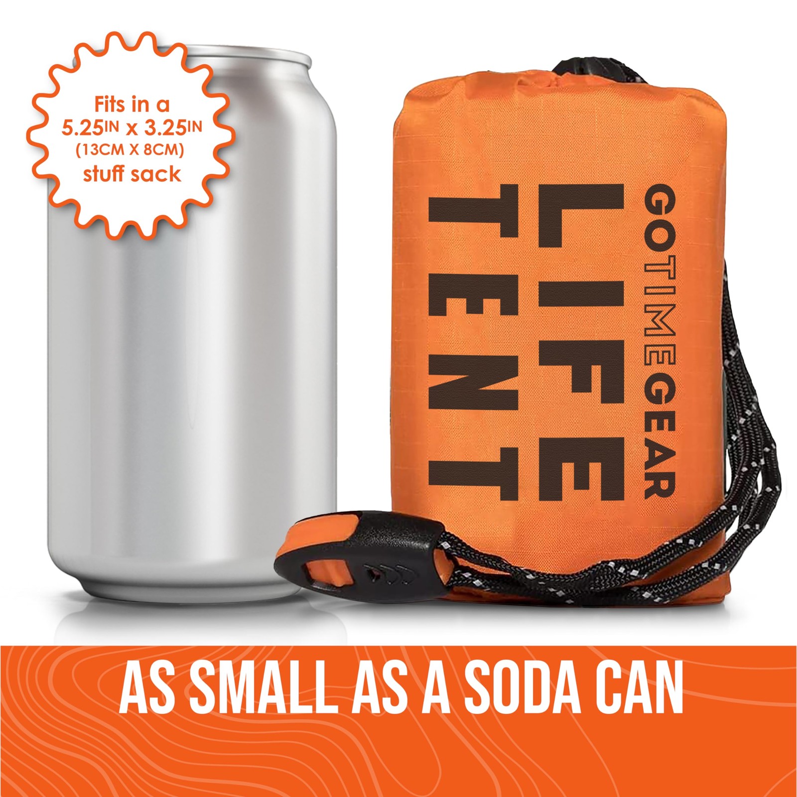 Go Time Gear Mylar Survival Gear Emergency Tent – Heat Reflective Ultralight