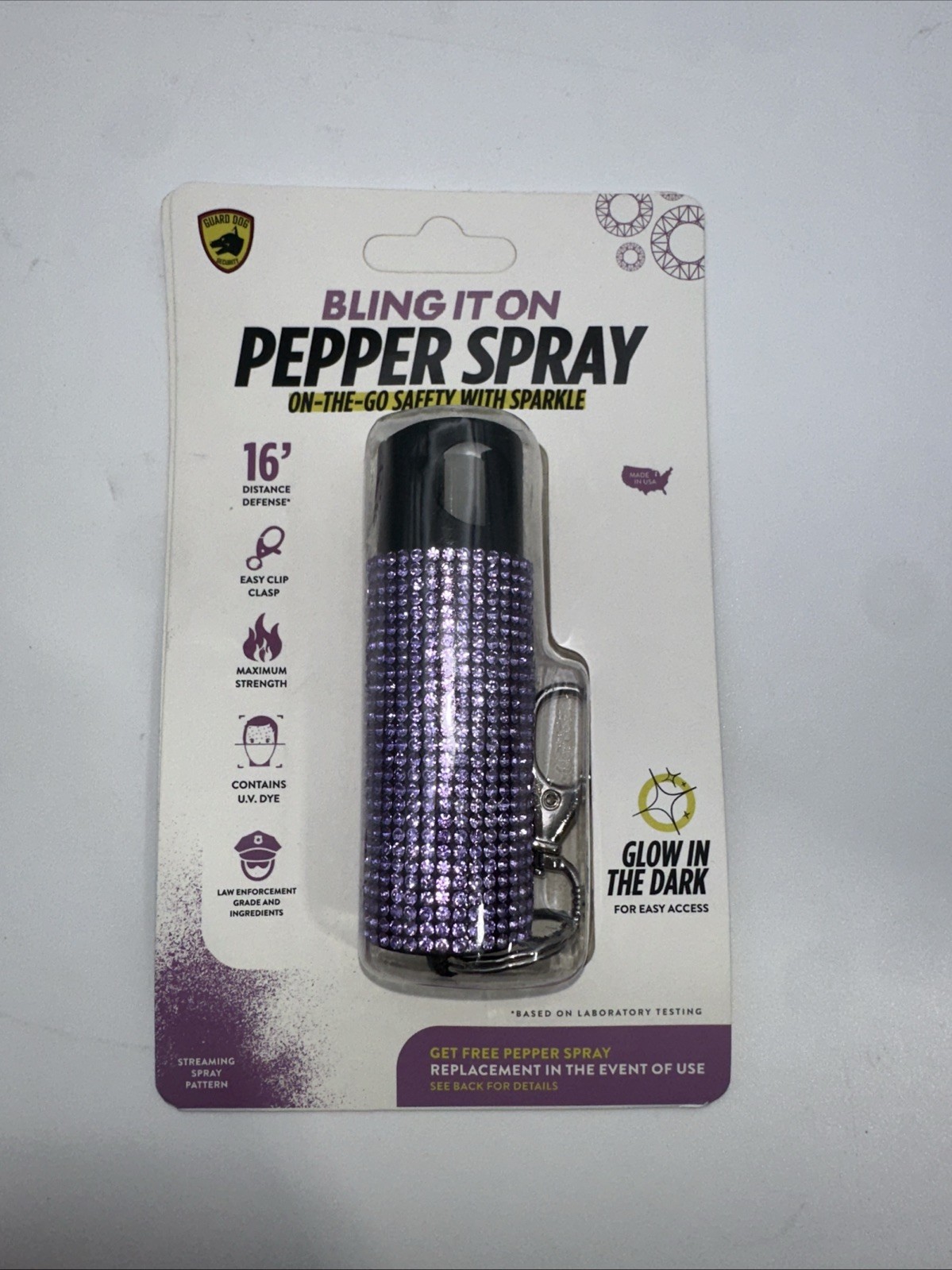 Bling It On Pepper Spray with stylish rhinestone design | Keychain – Guard Dog
