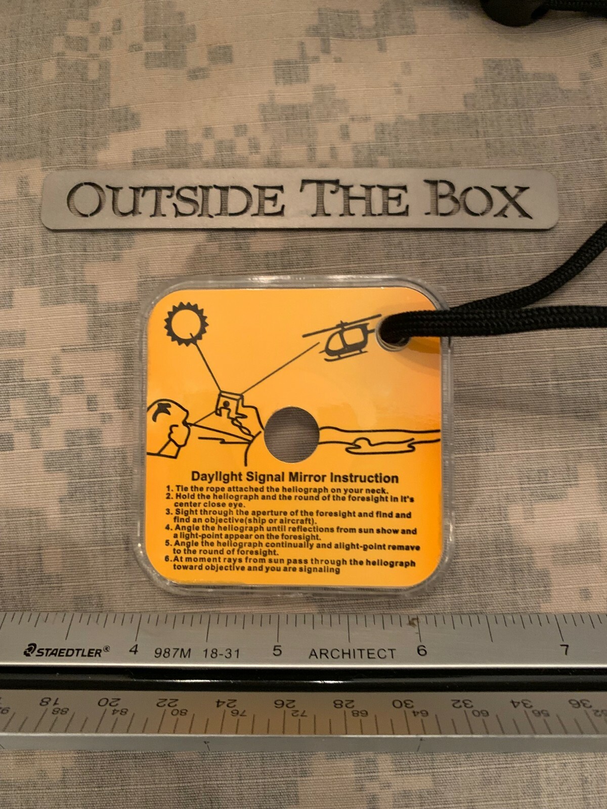 Emergency/Survival: 2.25″ x 2.25″ Signal Mirror, w/Sighting Hole & Lanyard
