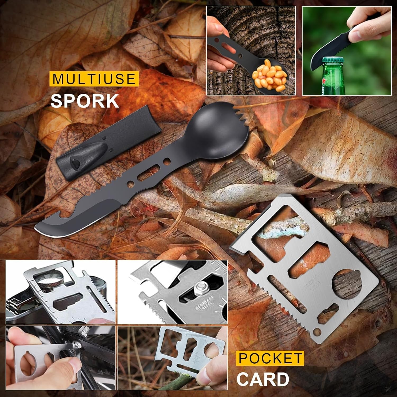 Ultimate Survival Kit 14 in 1 Tactical Tools Waterproof Case for Outdoor Lovers