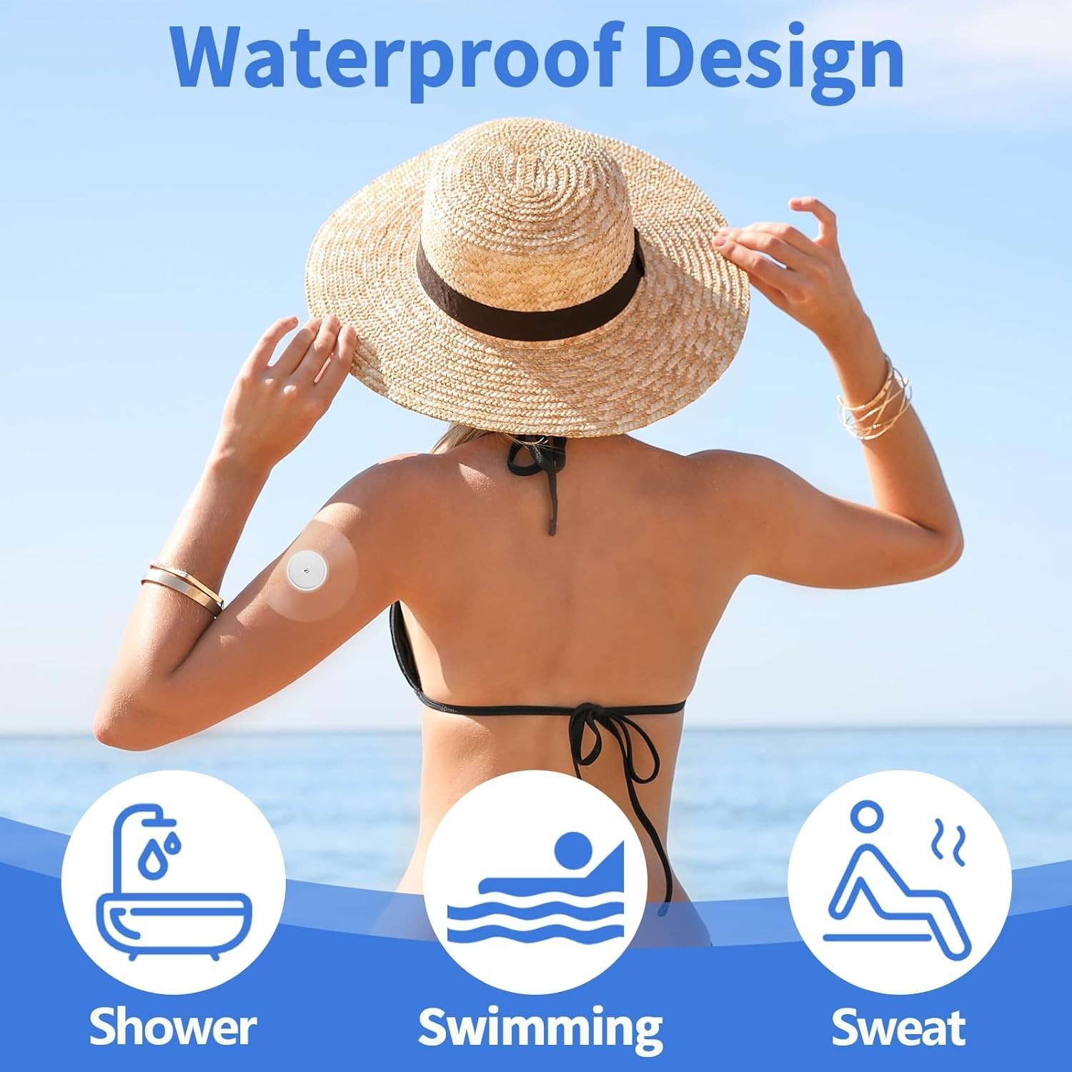Libre 2 Sensor Covers, 60Pack Waterproof Freestyle Adhesive Patches for Libre…