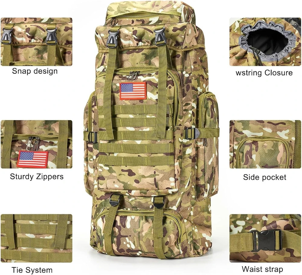 Survival Gear Professional Kit and Large Camping Backpack,First Aid Kit for Adve