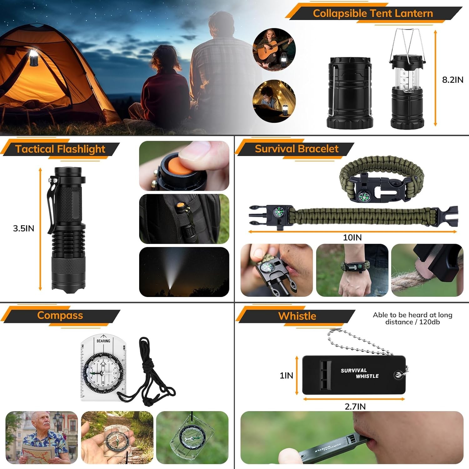 Kit, 250pcs Survival Tools Tactical Gear and Trauma Bag, Survival First Aid Kit