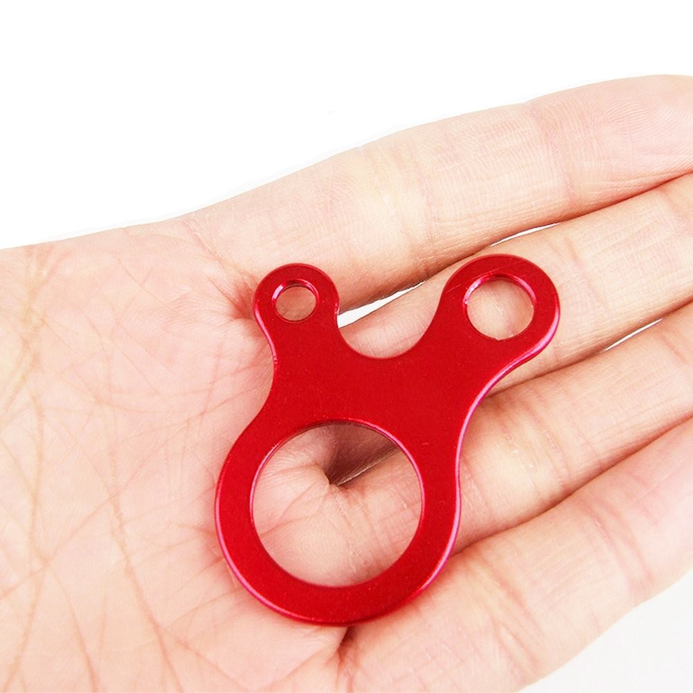 Pack of 10 Aluminum Guyline Wind Rope Buckle Cord Adjuster for Tent Red