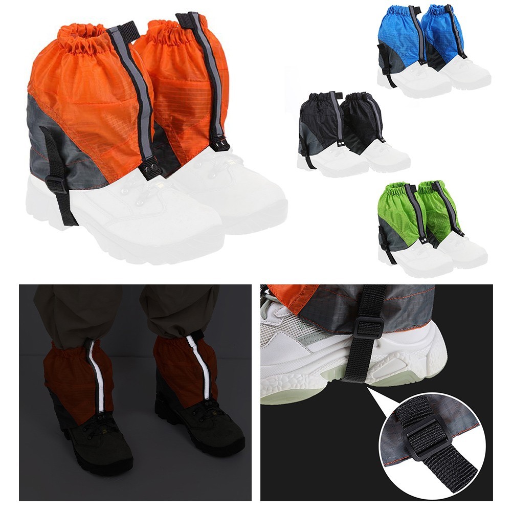 Outdoor Waterproof Leg Gaiters with Reflective Strips Protect Your Shoes