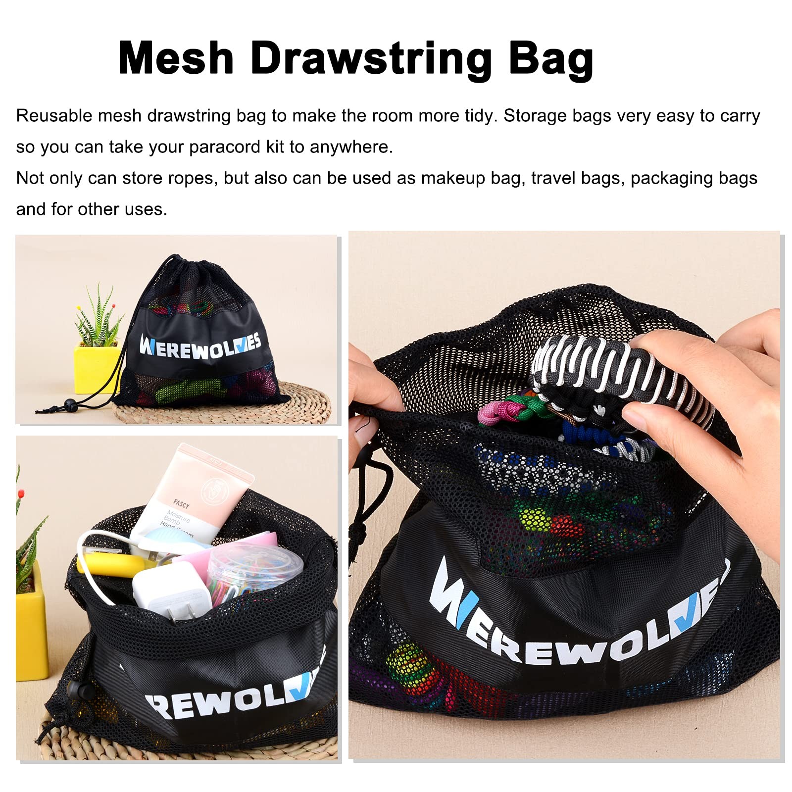 WEREWOLVES 16 Colors Paracord Cord, 550 Bracelet 16 Colors-Forest